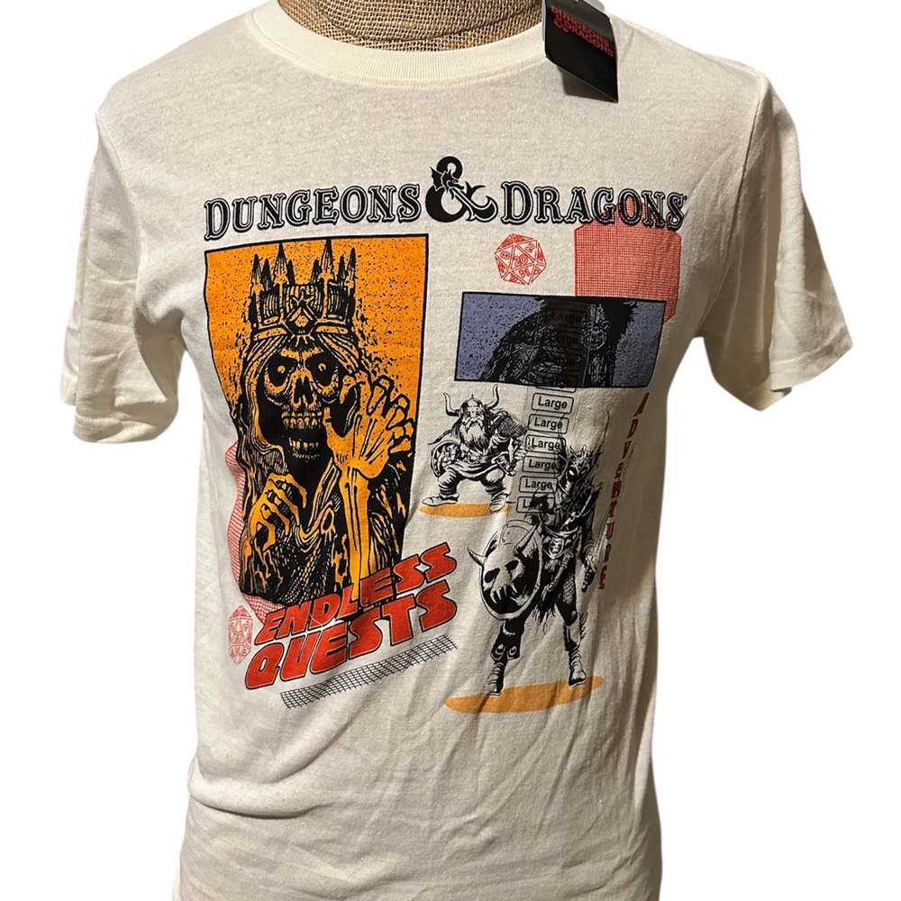 Dungeons & Dragons Endless Quests Graphic Tee - White Mens Large